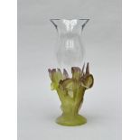 Daum vase in crystal and glass paste 'Iris'