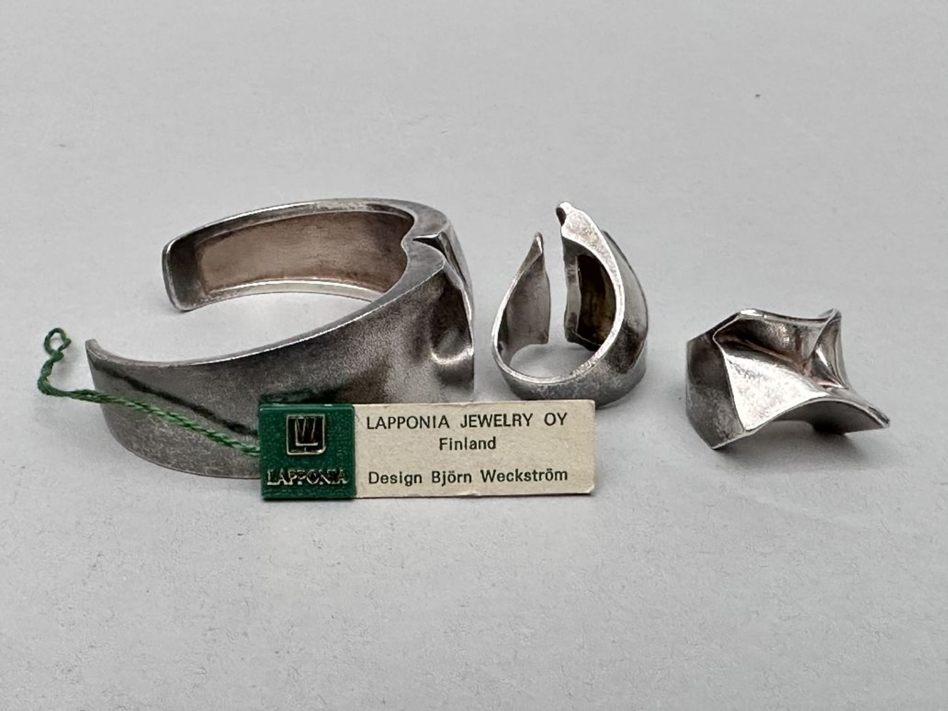 Björn Weckström 'Lapponia' jewels 2 rings and a bracelet - Image 3 of 6