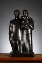 Léon Sarteel: bronze statue 'the family'