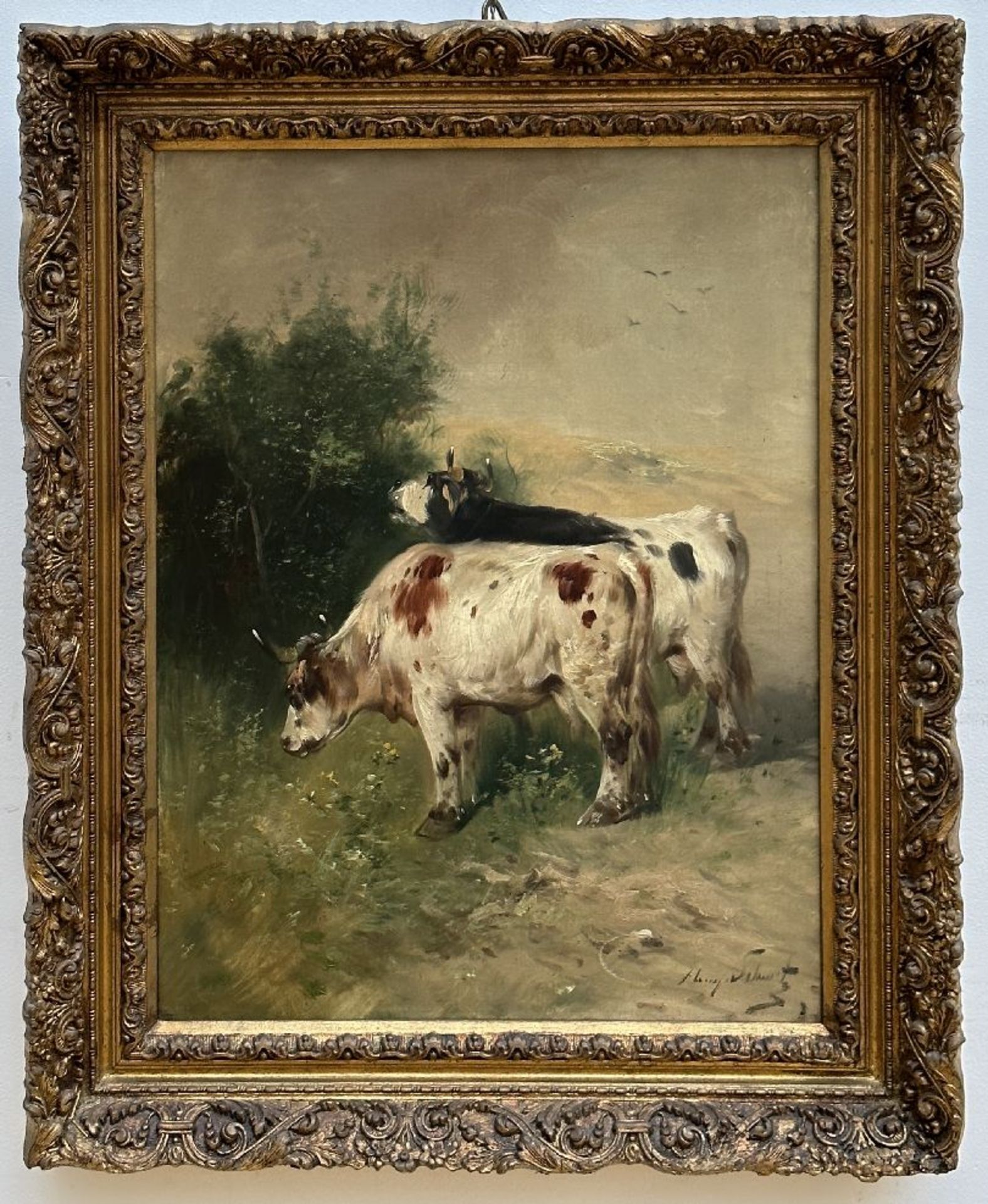 Henri en Paul Schouten: two paintings (o/c) 'cows' - Image 2 of 8