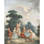 Anonymous (18th century): painting (o/c) 'romantic scene'