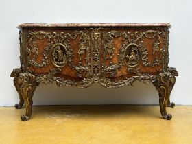 A large Louis XVI style commode after a model by Antoine Gaudreaux, circa 1900