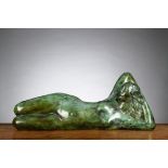 Geo Verbanck: bronze statue 'the sunbather'