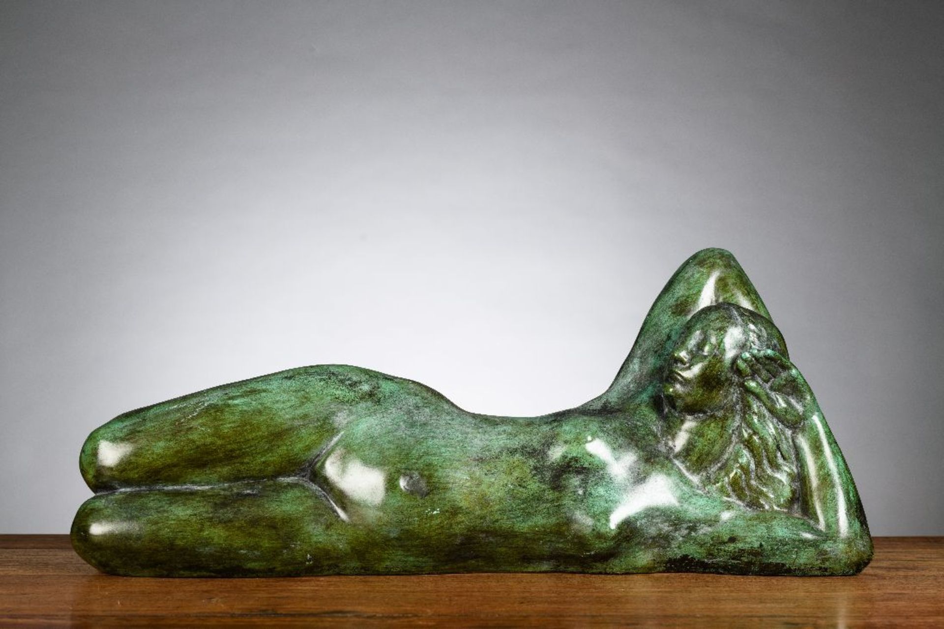 Geo Verbanck: bronze statue 'the sunbather'