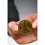 Carlos III 1781: Gold coin of 8 Escudos mounted as a brooch