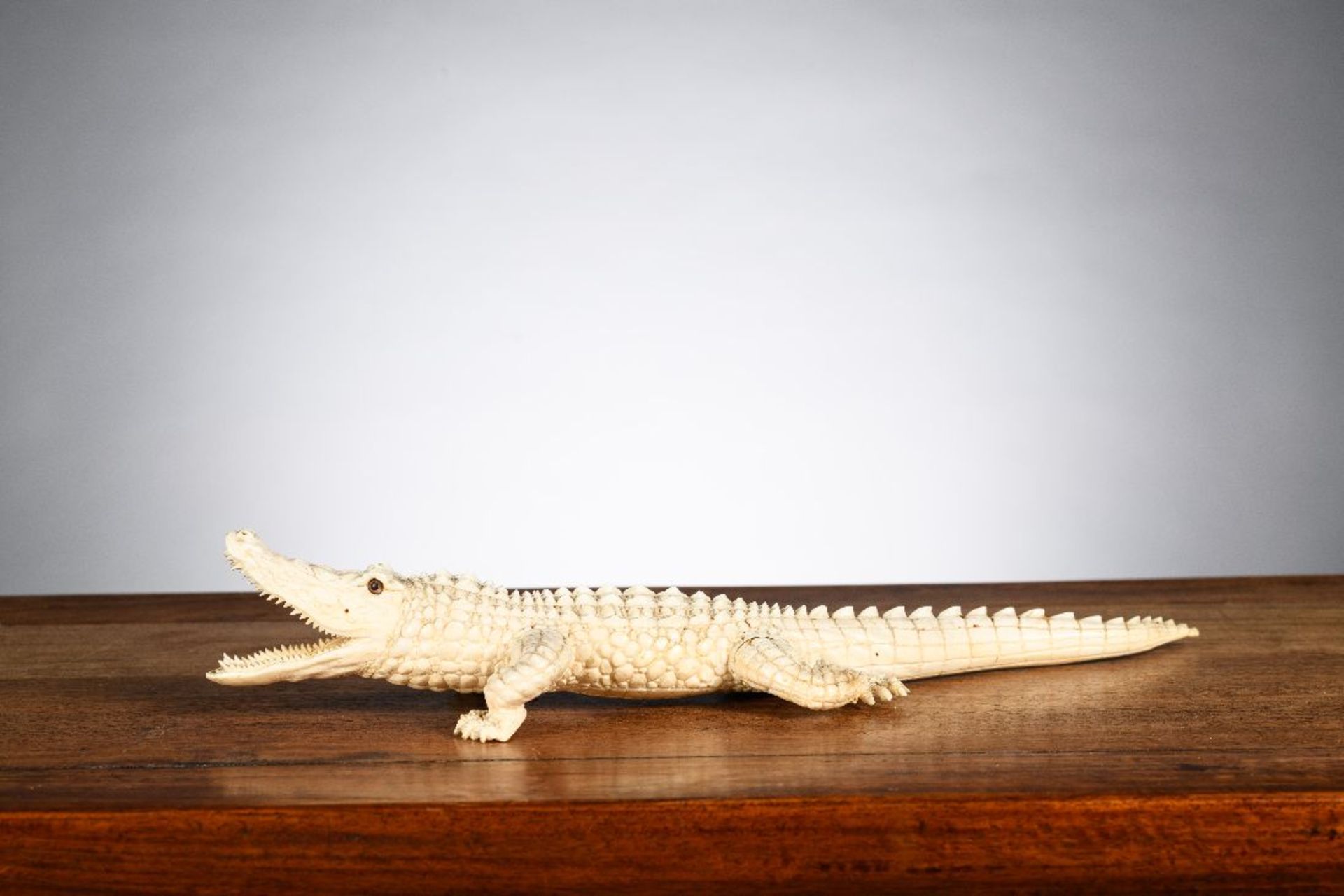 A Japanese okimono 'crocodile', Meiji period - Image 2 of 9