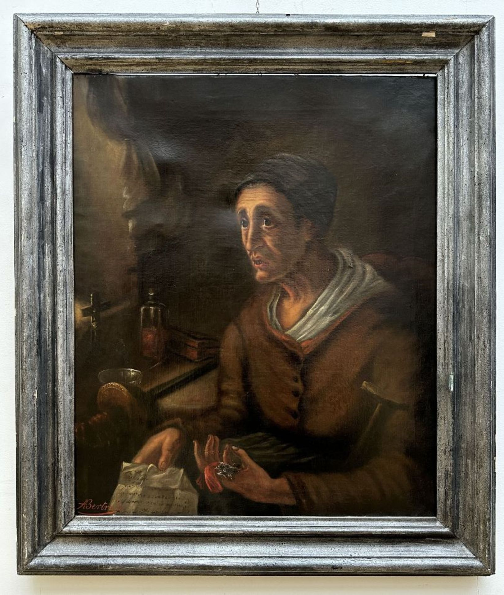 Alexander Bertrand: painting (o/c) 'the widow' (*) - Image 2 of 8