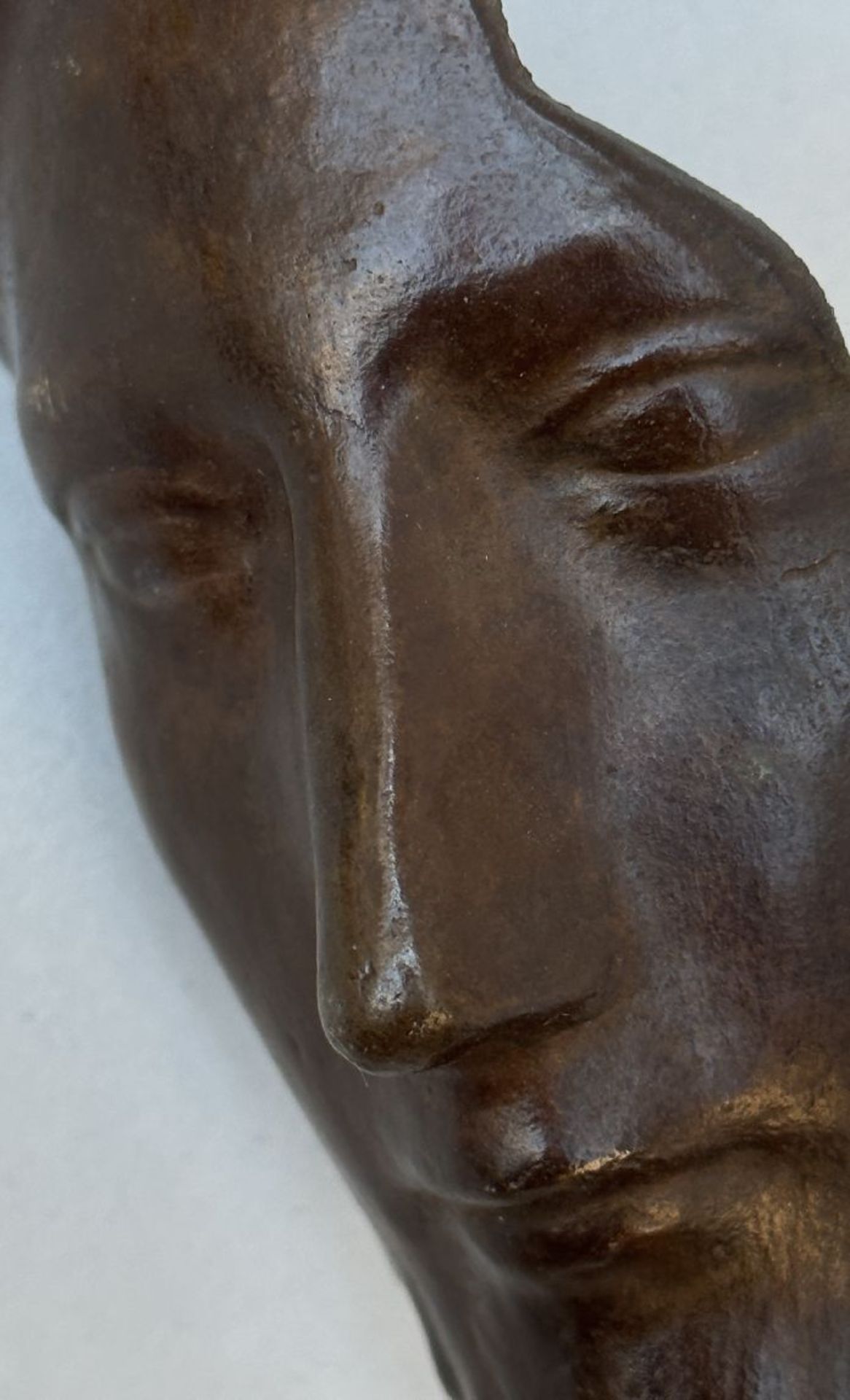 George Minne: bronze bas-relief 'face of Christ' - Bild 3 aus 6