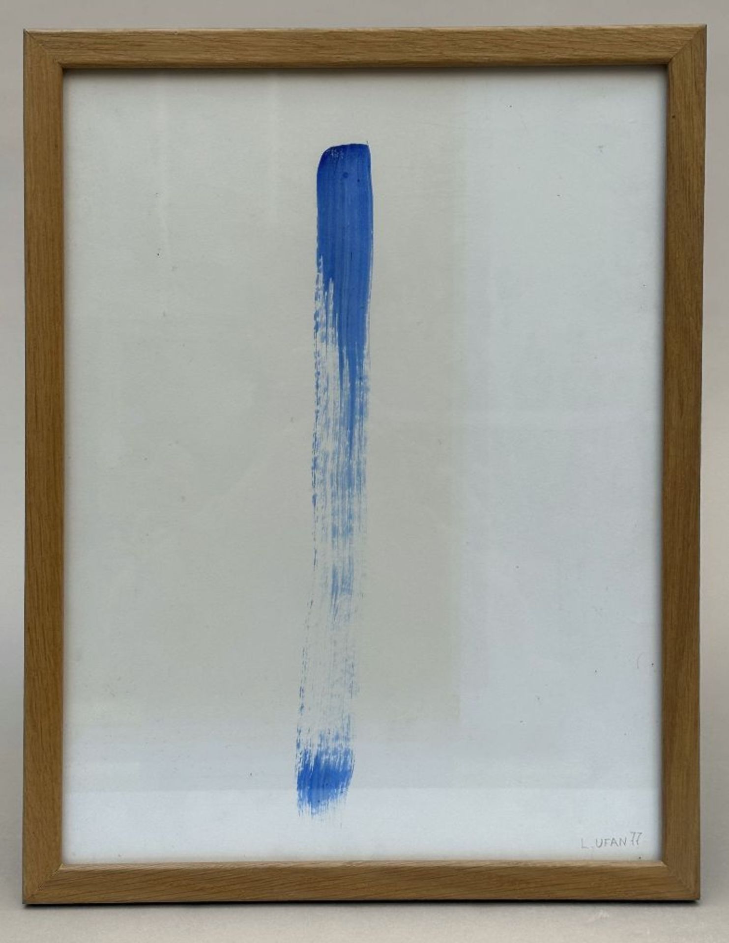 Lee Ufan (possibly by his hand): work on paper 'blue brush stroke' - Image 2 of 5