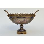 Coupe in Sèvres porcelain 'galant scene' , late 19th century