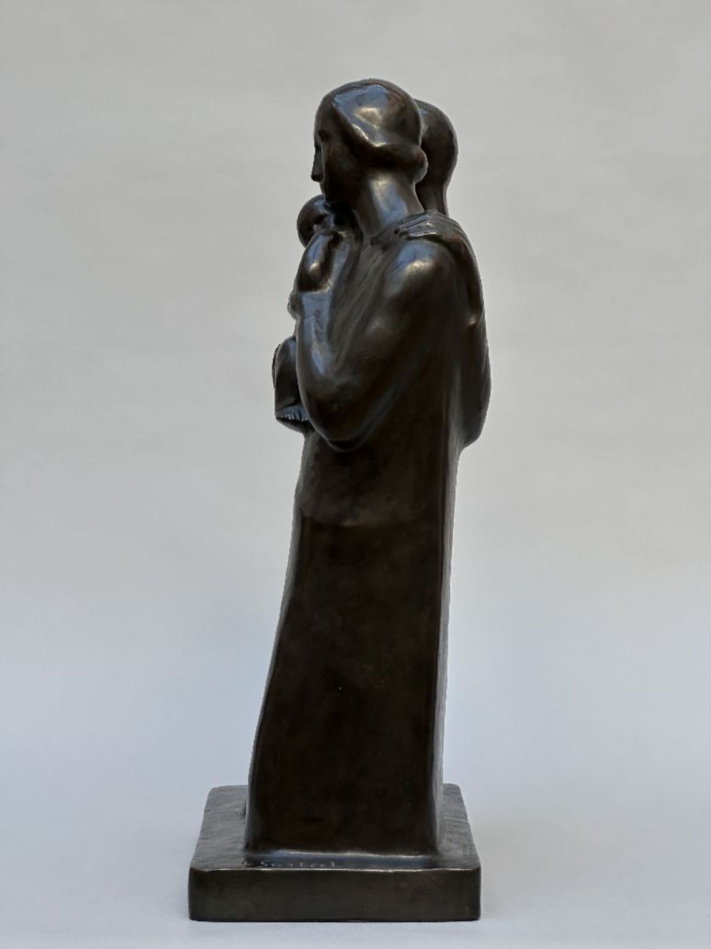 Léon Sarteel: bronze statue 'the family' - Bild 6 aus 9