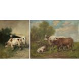 Henri en Paul Schouten: two paintings (o/c) 'cows'