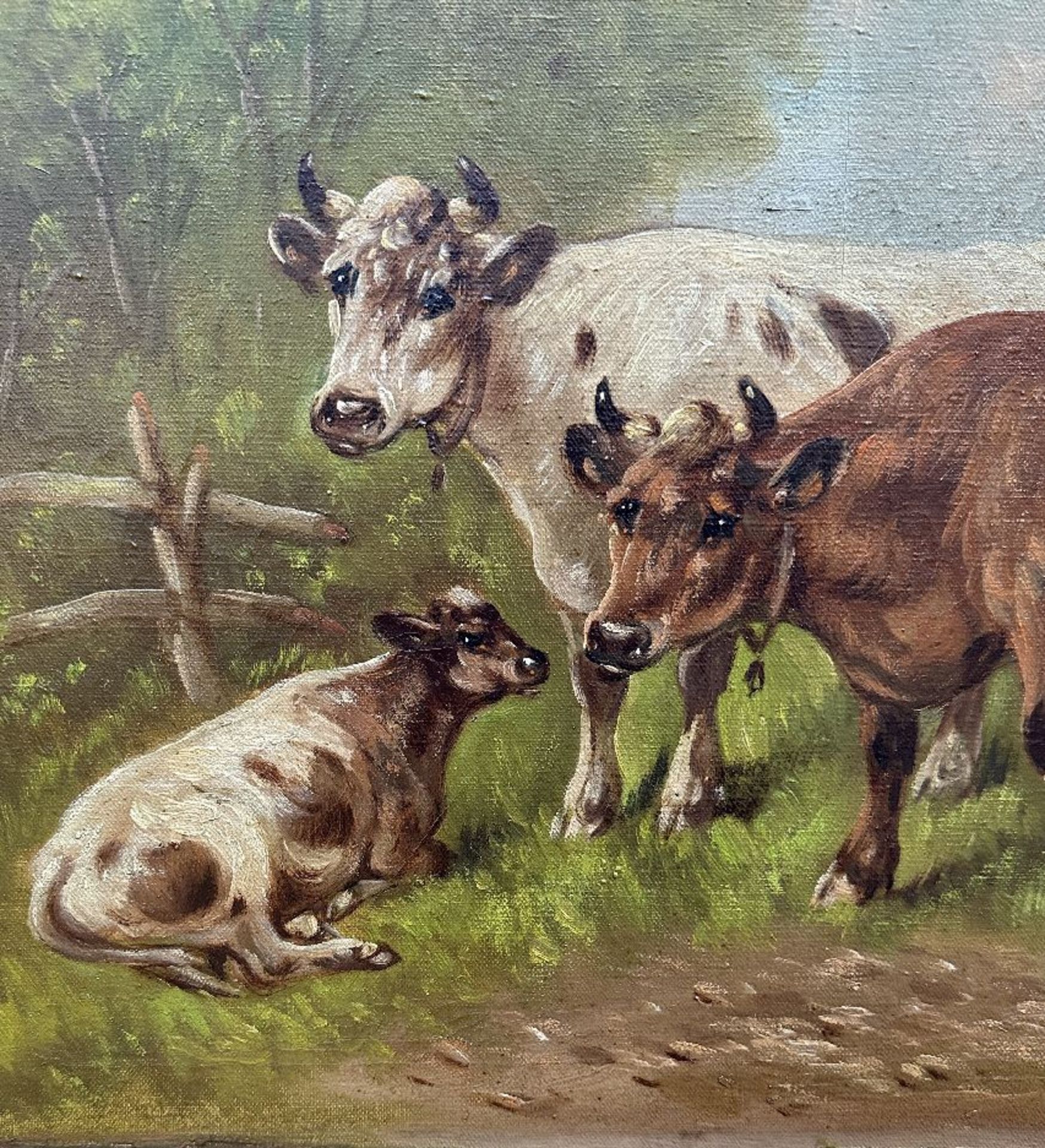 Henri en Paul Schouten: two paintings (o/c) 'cows' - Image 7 of 8