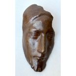 George Minne: bronze bas-relief 'face of Christ'