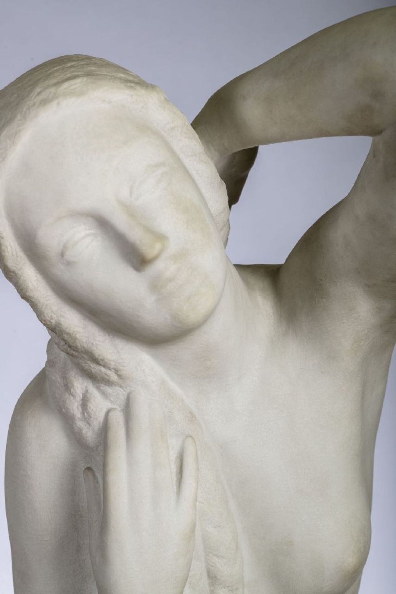 Leon Sarteel: marble statue 'female nude' - Image 4 of 7