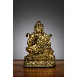 Gilt bronze statue 'guru Rinpoche', Tibet 18th century (*)