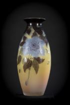 Emile Gallé: glass paste vase 'flowers'