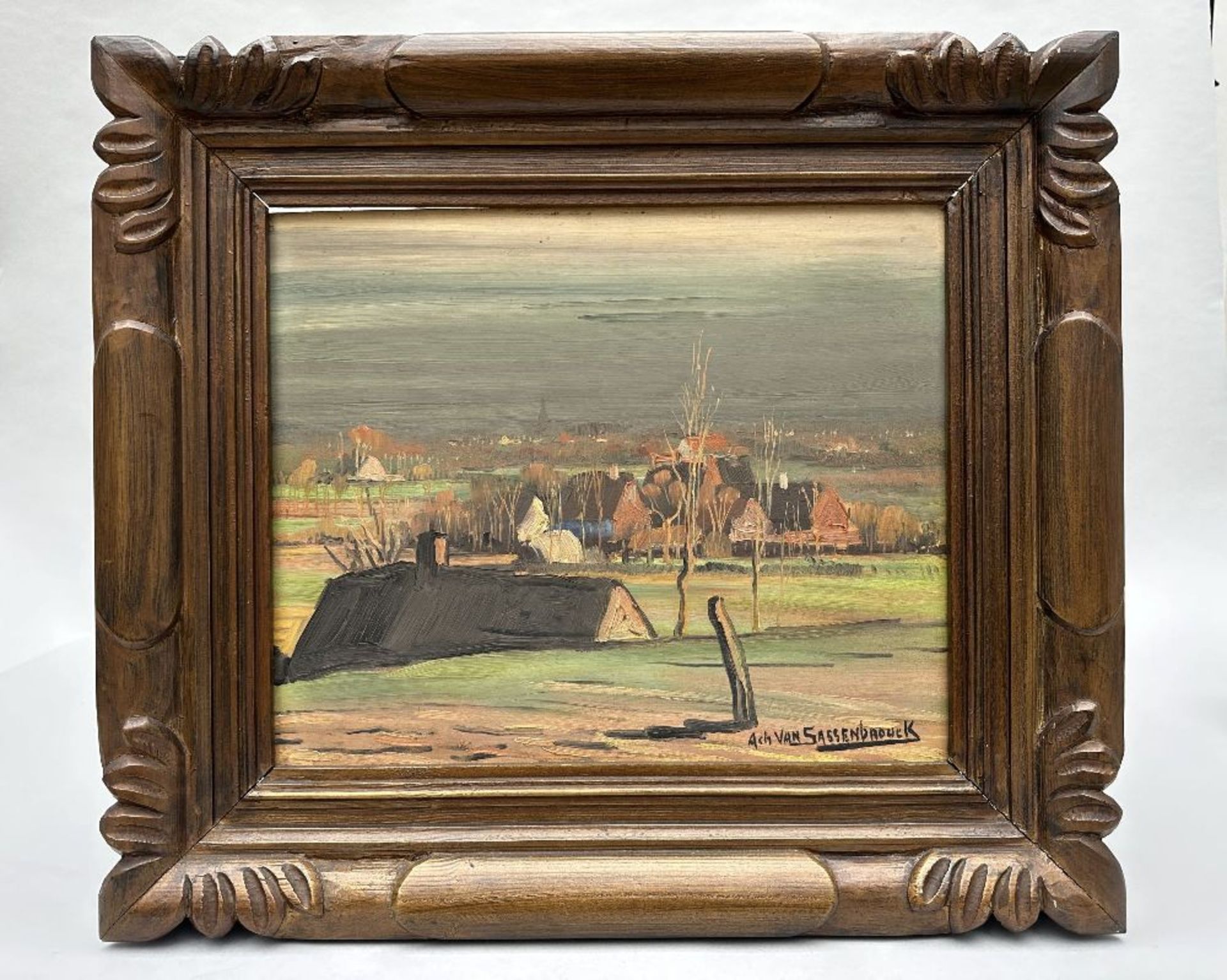 Achille Van Sassenbrouck: painting (o/p) 'landscape' - Image 2 of 5