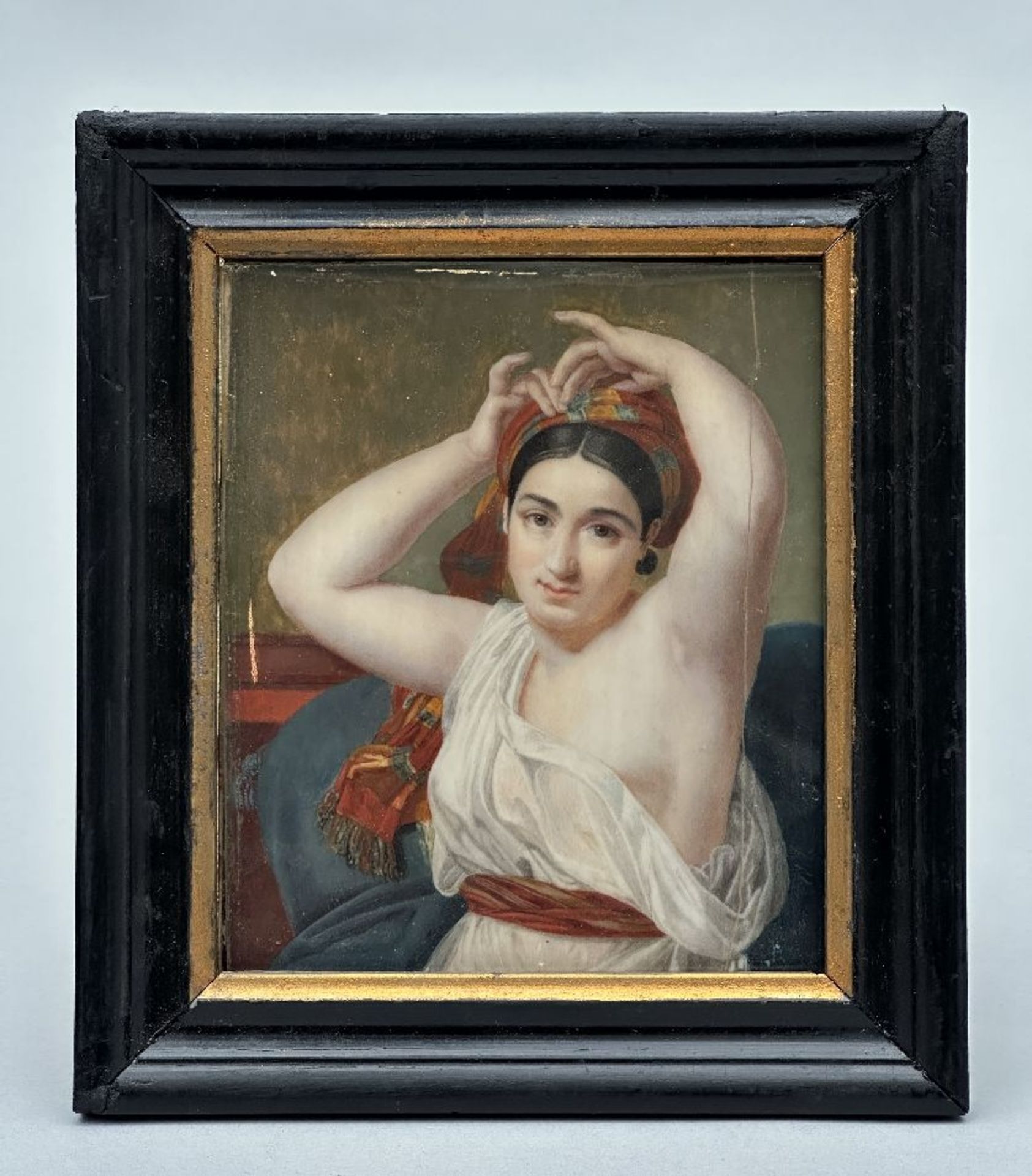 Adèle Lohner: miniature: (o/p) 'lady with turban' (*) - Image 3 of 8