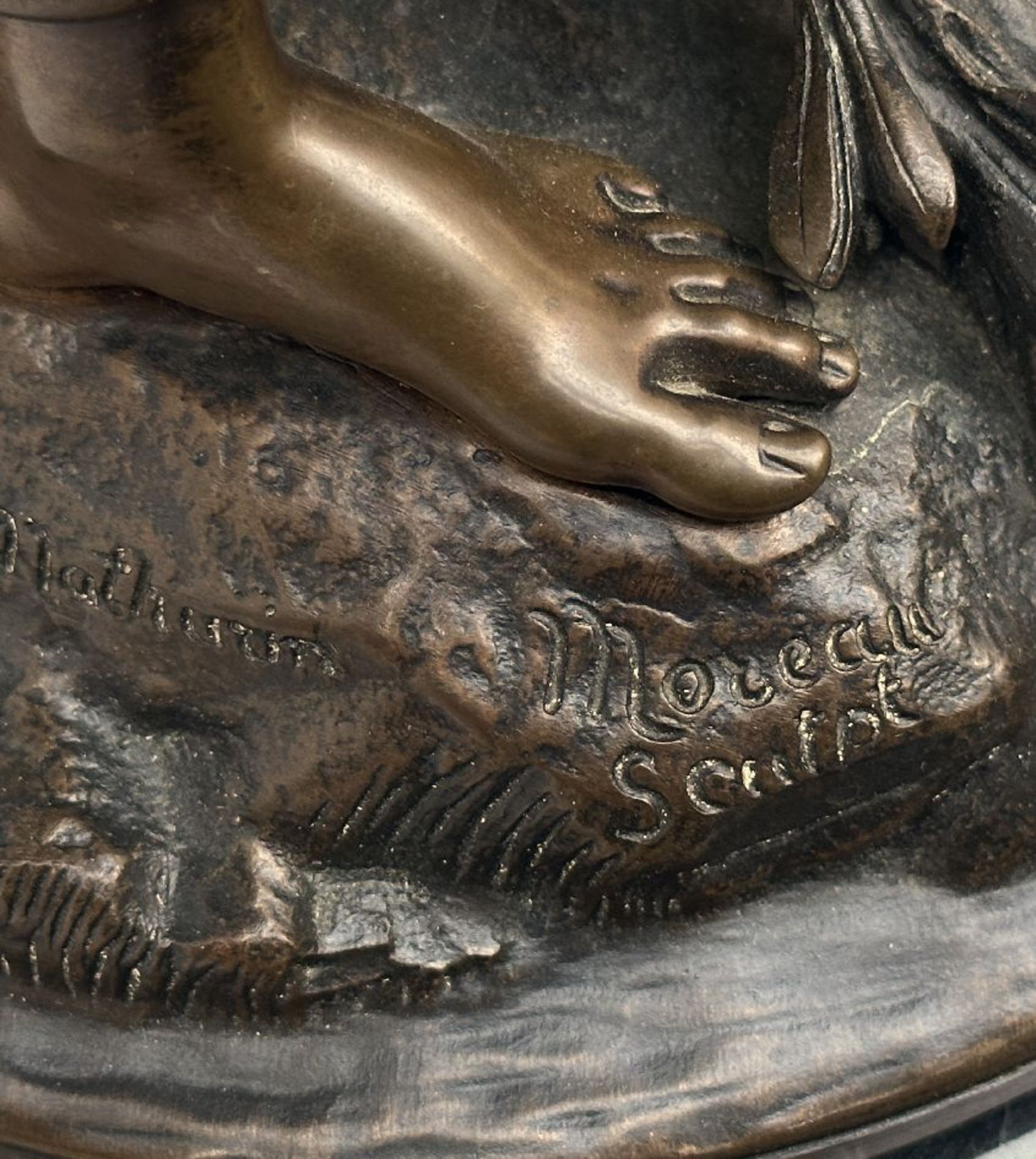 Mathurin Moreau: clock with bronze statue 'couple' - Bild 4 aus 7
