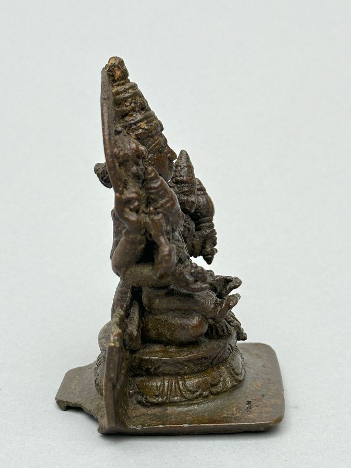 Bronze statue 'Vishnu with his consorts', Kerala India - Bild 6 aus 9
