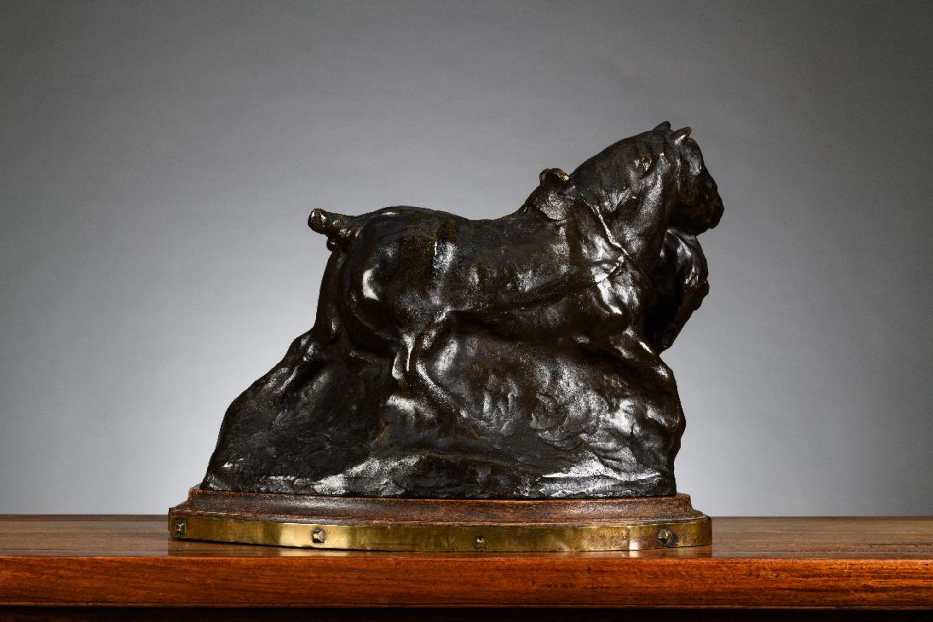 Domien Ingels: sculpture in bronze 'draft horses' (foundry Vindevogel) - Image 2 of 9