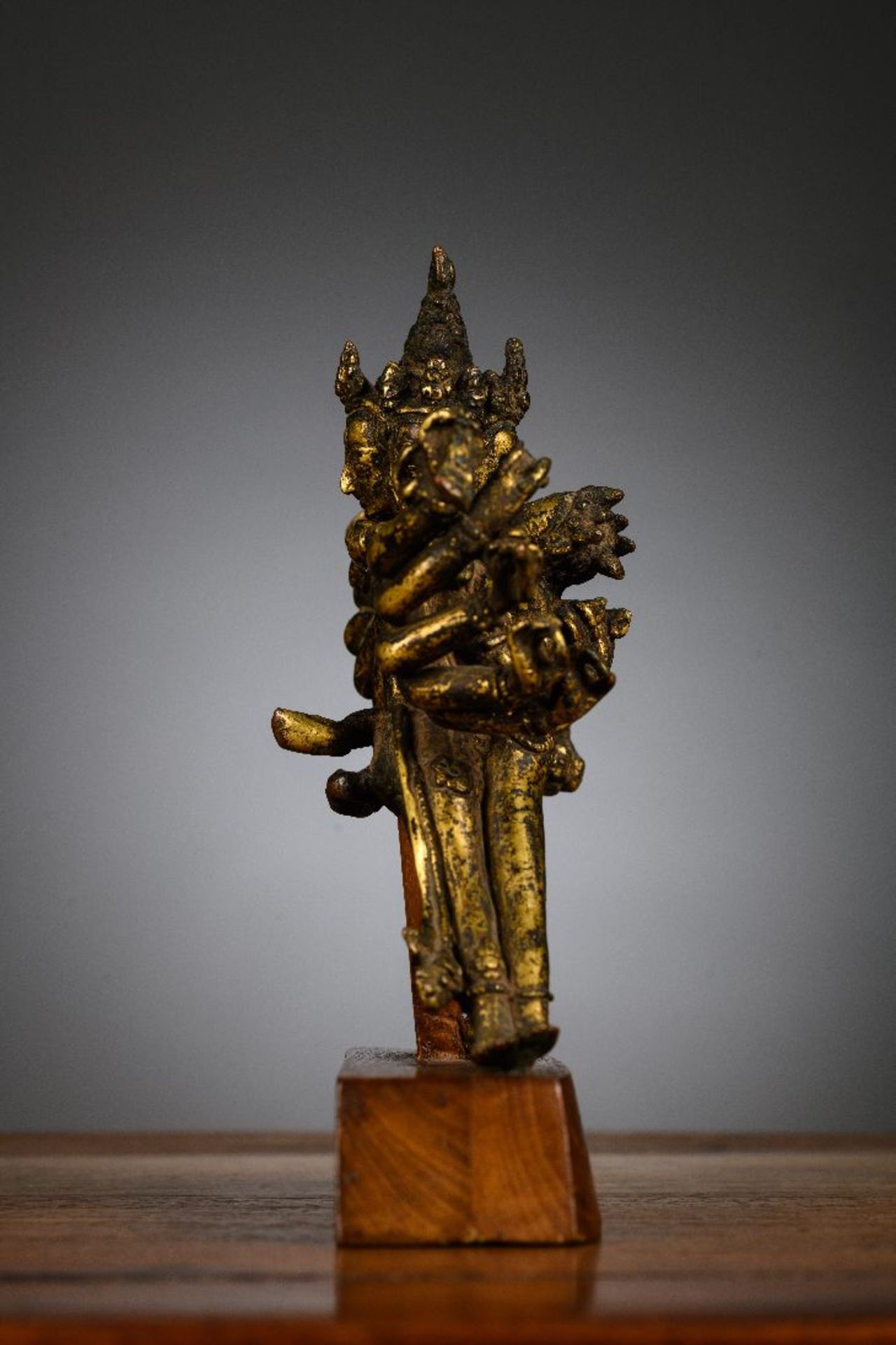 Nepalese statue in gilt bronze 'Chakrasamvara', 17th century - Image 3 of 9