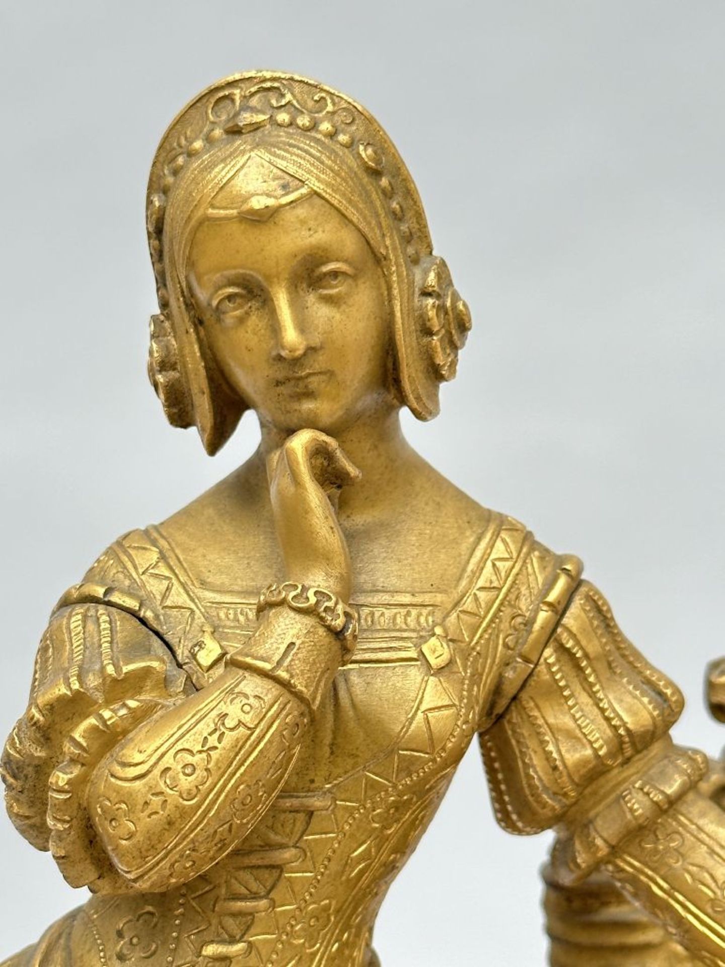 Louis-Philippe clock in gilded bronze 'élégant lady' - Bild 6 aus 6