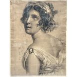 Anonymous (19th century): drawing after a painting by François Gérard 'Corinne' (*)