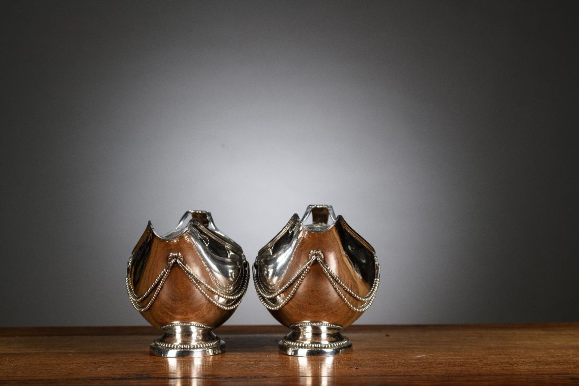 A pair of silver sauce boats by Nicolaes Vleeshouwers, Antwerp 1792 - Image 3 of 9