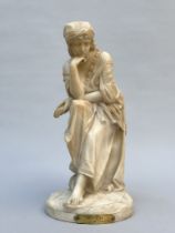 E. Montony: alabaster statue 'Ruth'