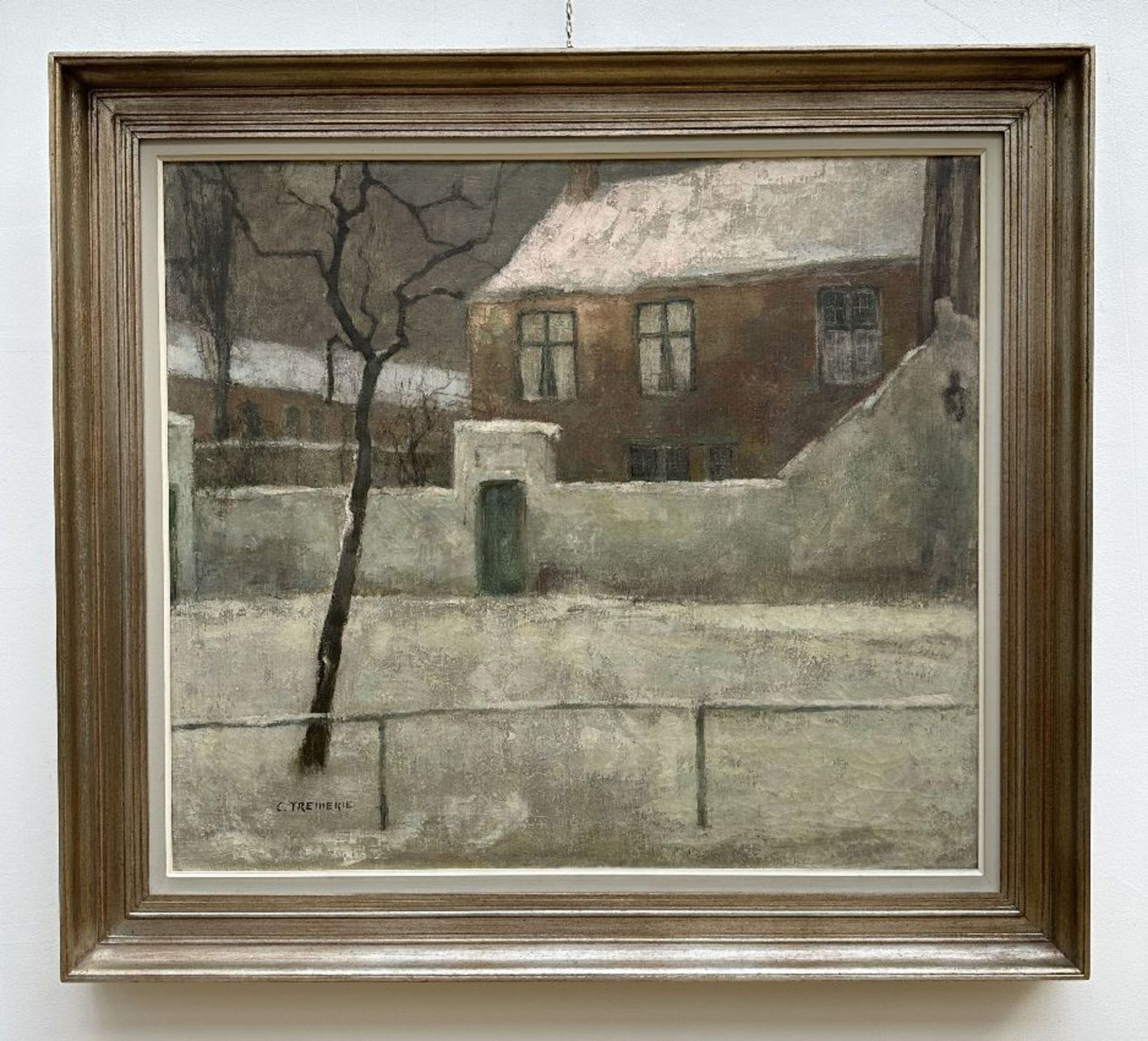 Carolus Tremerie: painting (o/c) 'snow landscape' - Image 2 of 7