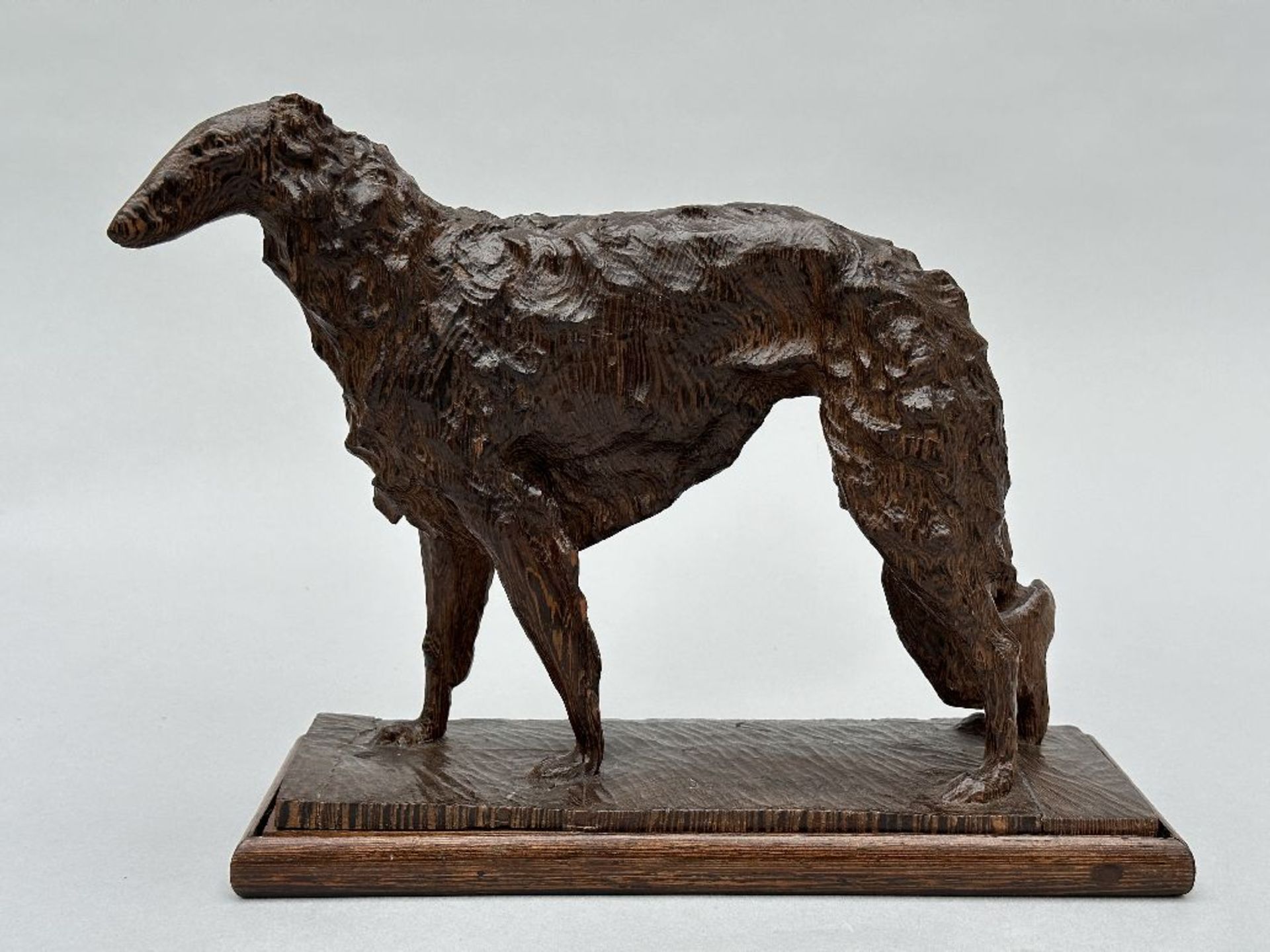 Domien Ingels: sculpture in wengé wood 'greyhound' (*) - Image 6 of 9