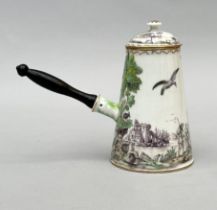 A porcelain ewer 'harbor view', 18th-19th century (*)