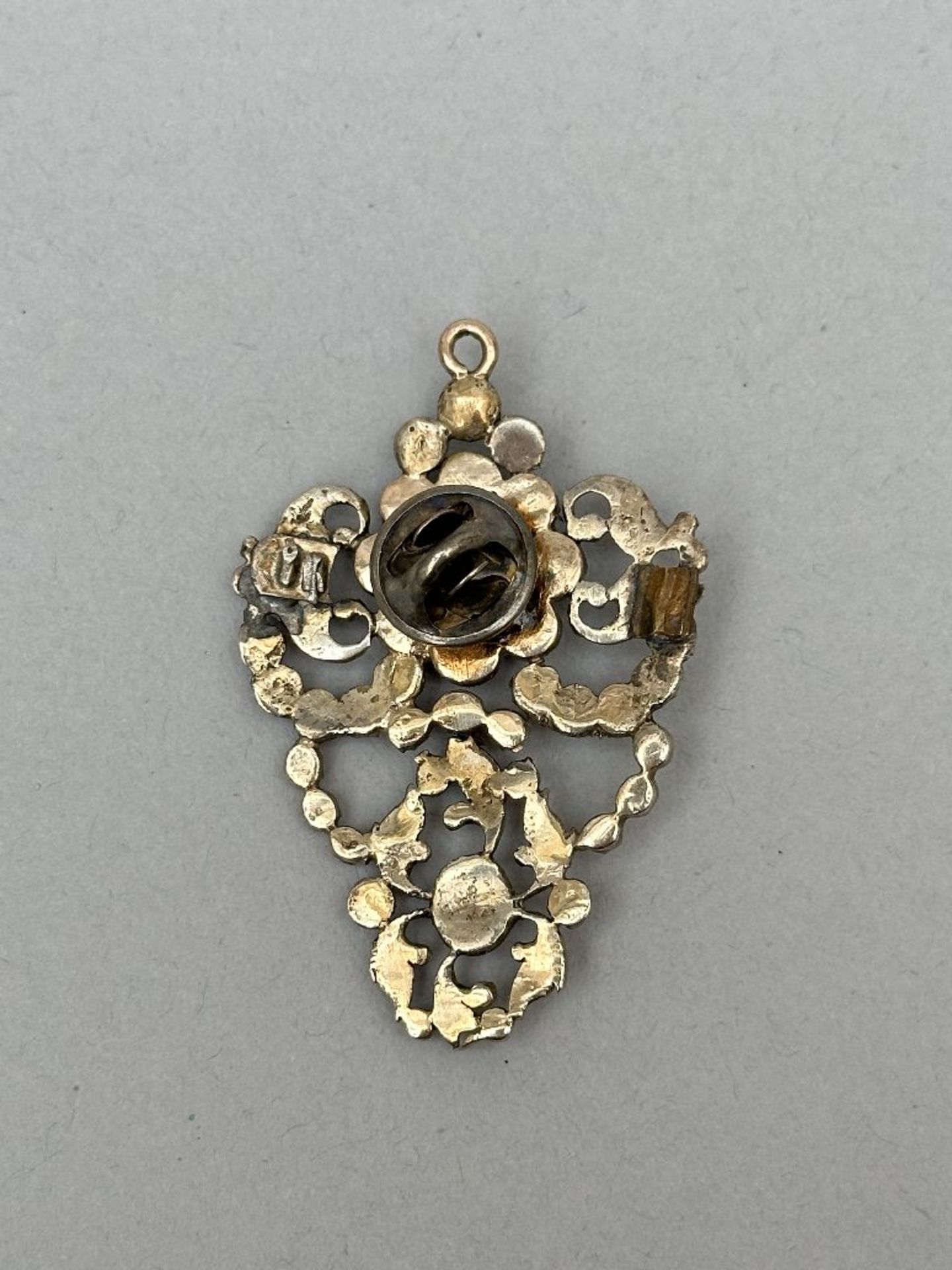 Flemish jewelry: flower brooch and pendant - Image 5 of 5