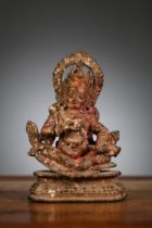 Nepalese bronze statue 'Jambhala', 17th century