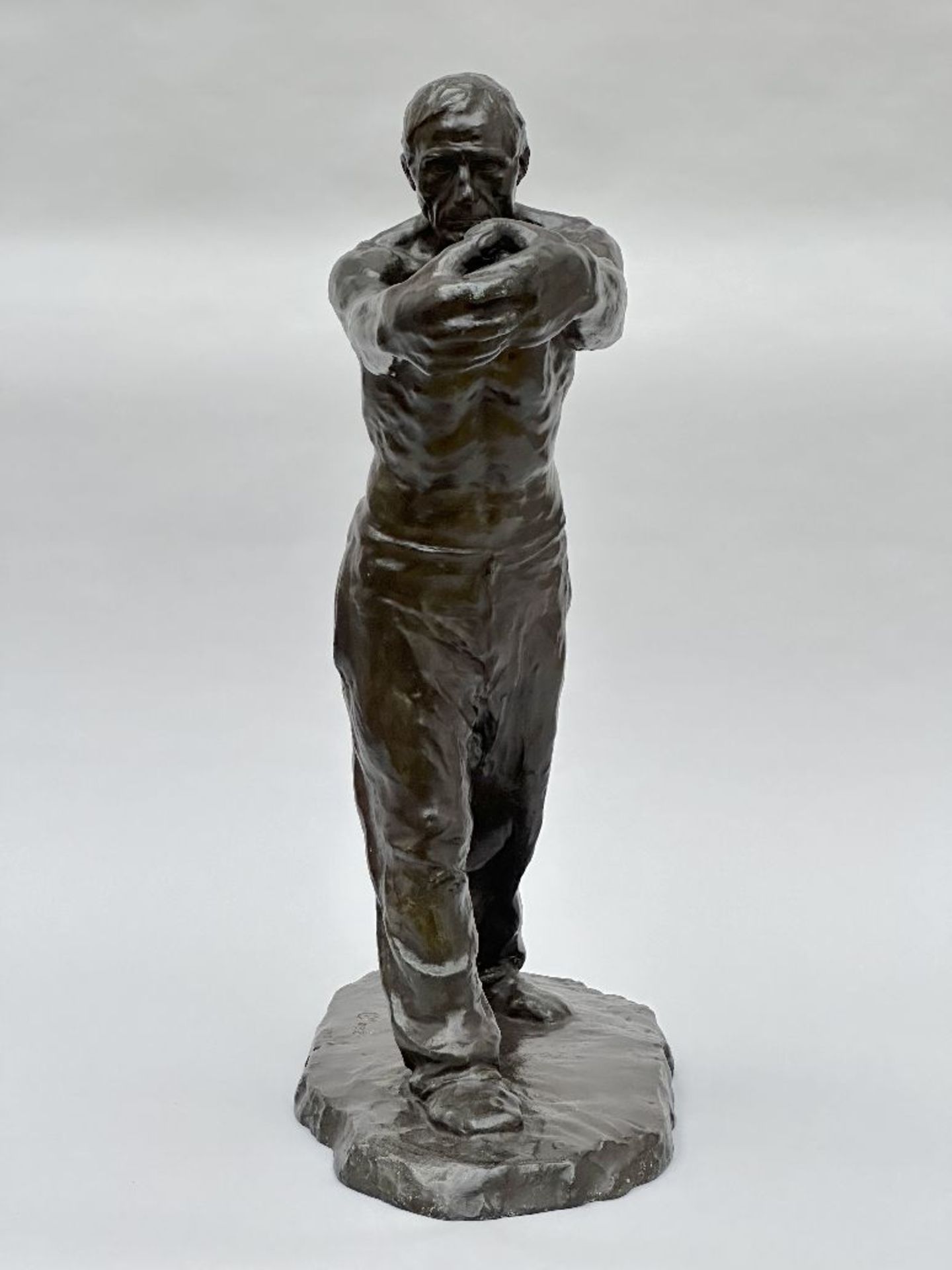George Minne (1912): bronze statue 'the docker' - Image 9 of 9