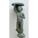 Decorative garden statue in bronze 'figure with coupe'