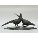G. Mahieu: sculpture in wrought iron 'two pheasants'