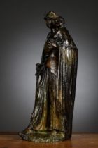 Anonymous (illegible signature ed. 3/12): bronze statue 'Mother and child'