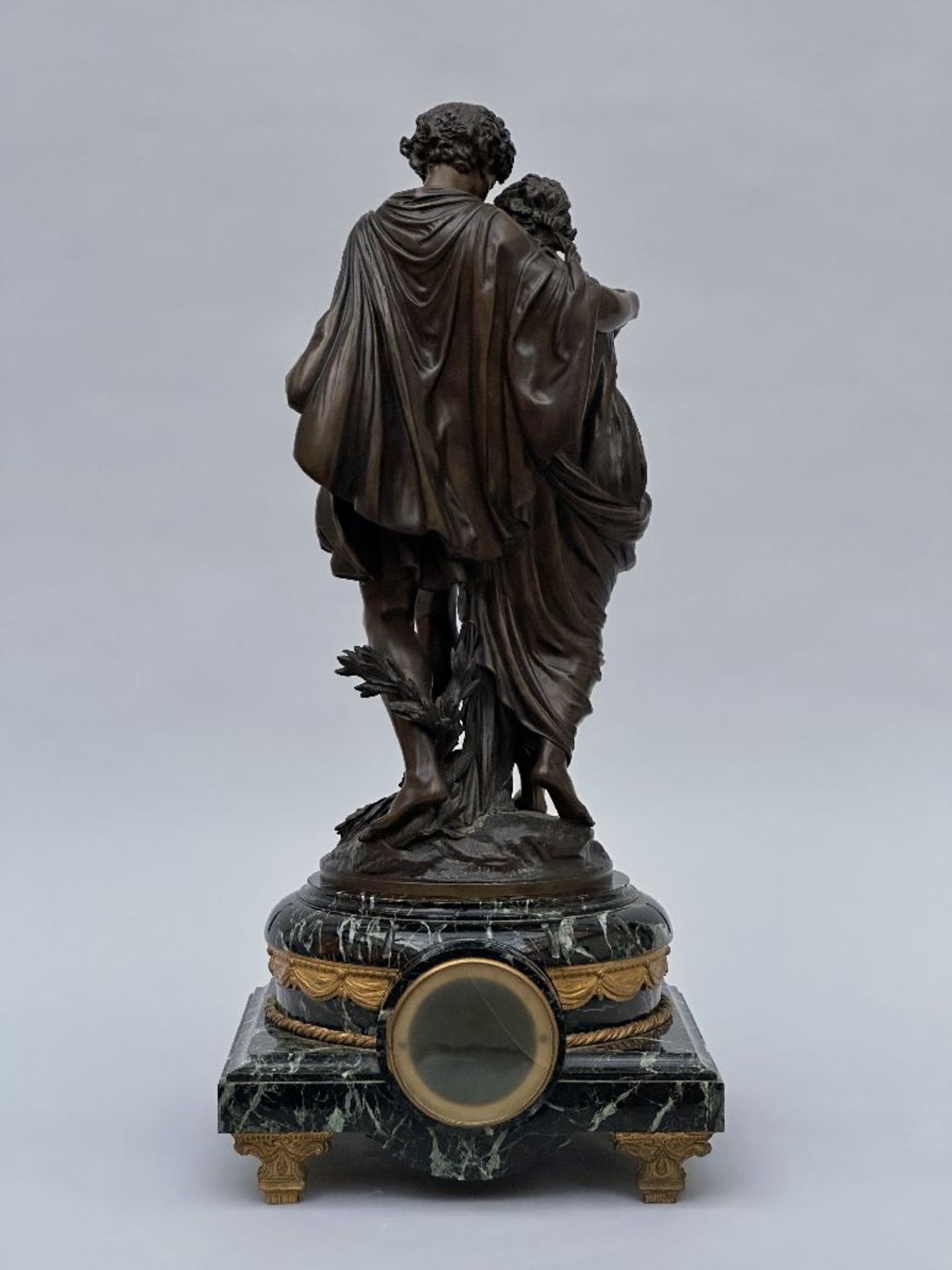 Mathurin Moreau: clock with bronze statue 'couple' - Image 2 of 7