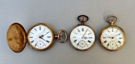 Three gold pocket watches (*)