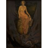 Jan Frans De Boever: painting (oil on cardboard) 'Stylite'