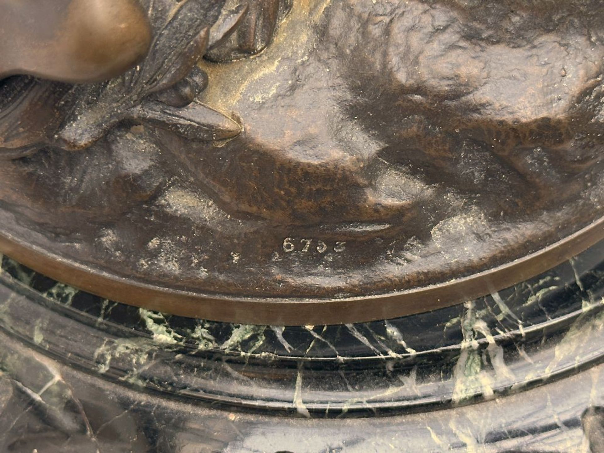 Mathurin Moreau: clock with bronze statue 'couple' - Bild 5 aus 7