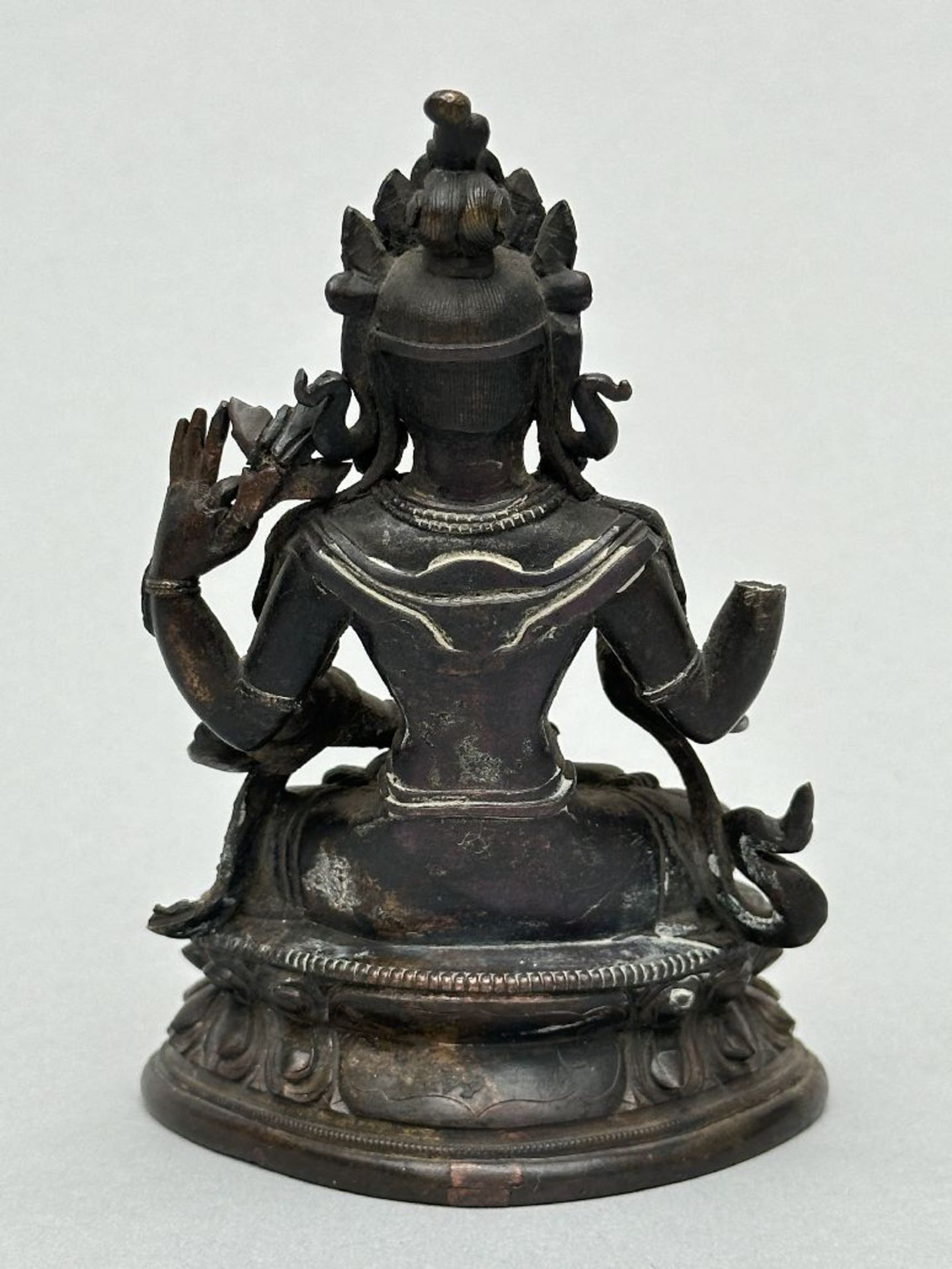 Bronze statue 'Bodhisattva', China or Mongolia 18th century (*) - Image 8 of 9