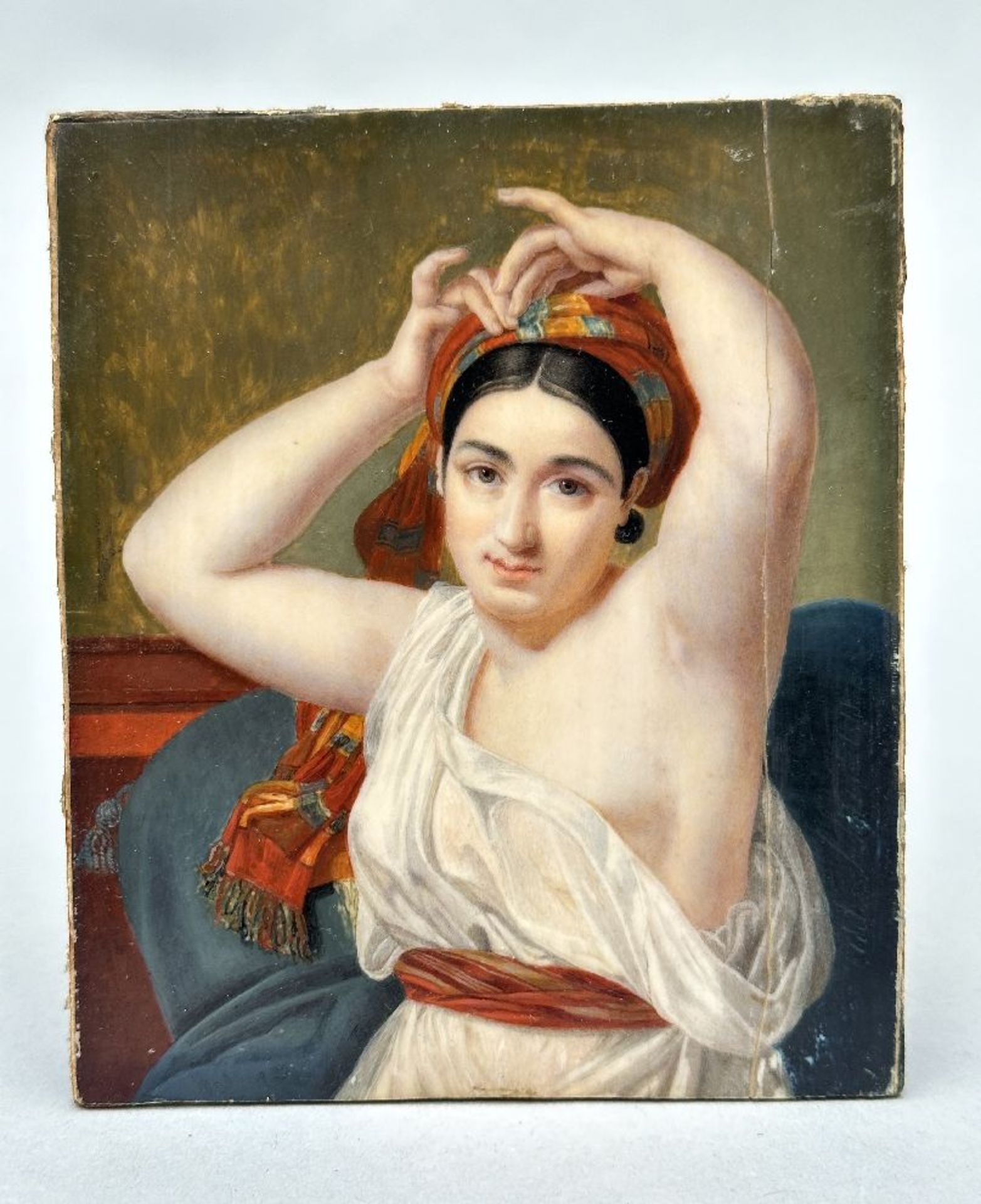 Adèle Lohner: miniature: (o/p) 'lady with turban' (*) - Image 2 of 8