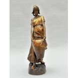 Frederick Goldscheider: terracotta sculpture 'lady with jug'