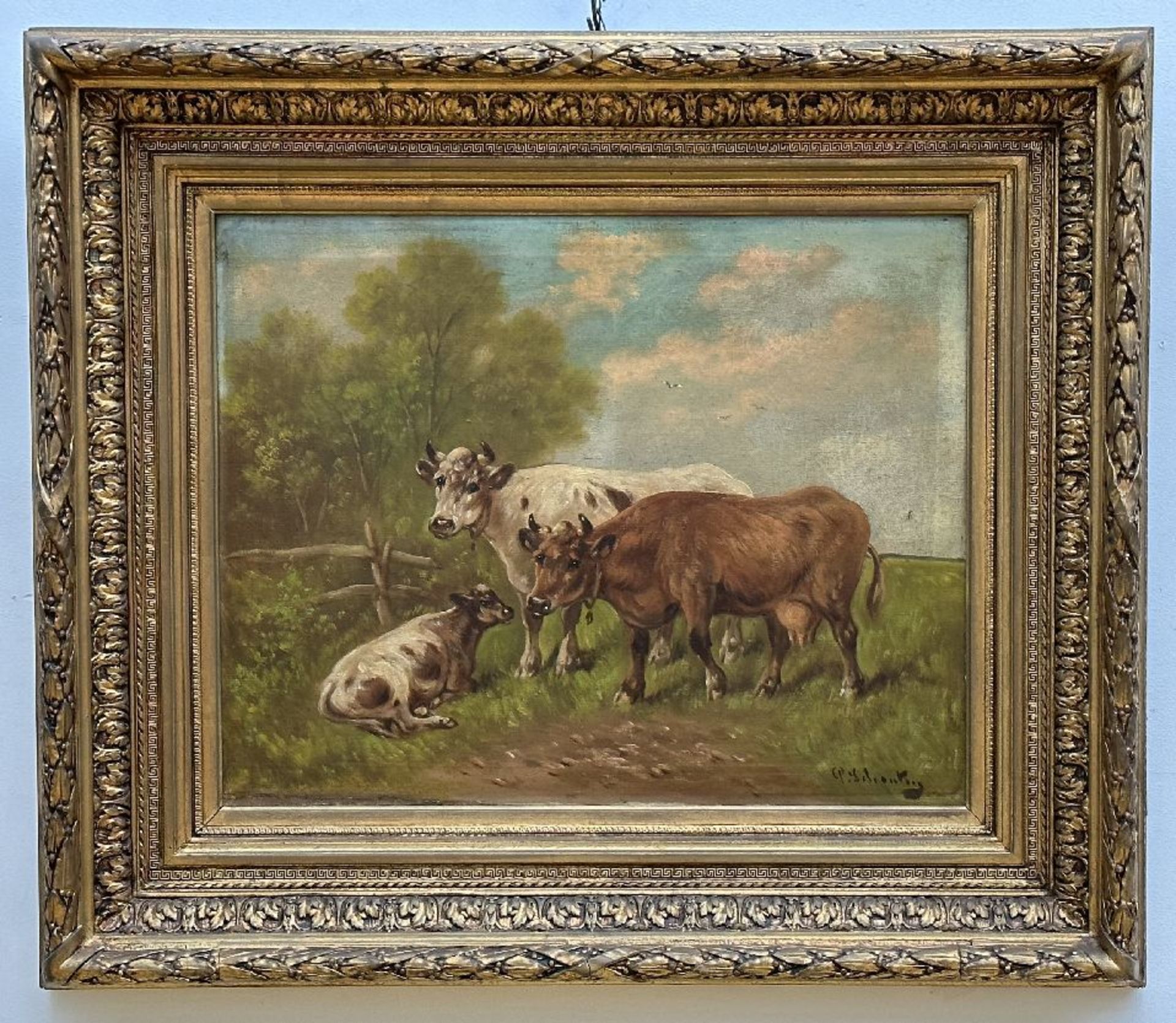 Henri en Paul Schouten: two paintings (o/c) 'cows' - Image 6 of 8