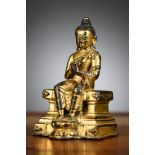 Gilt bronze statue 'Buddha Maitreya'