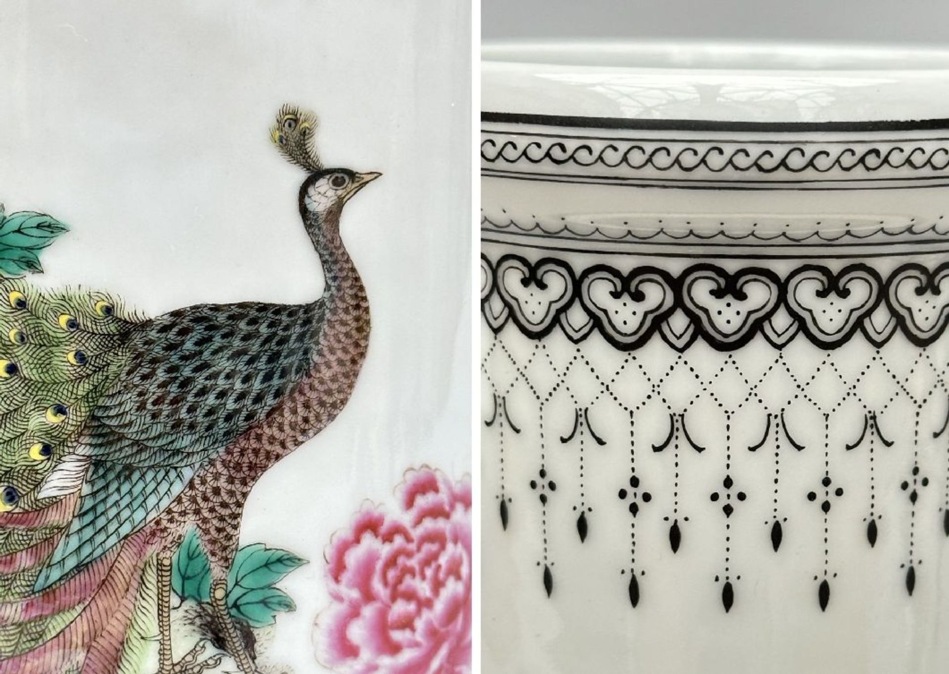 Chinese porcelain vase 'peacock' - Image 7 of 7